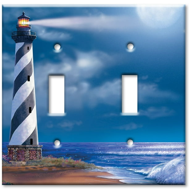 Double Gang Toggle Wall Plate Cape Hatteras 